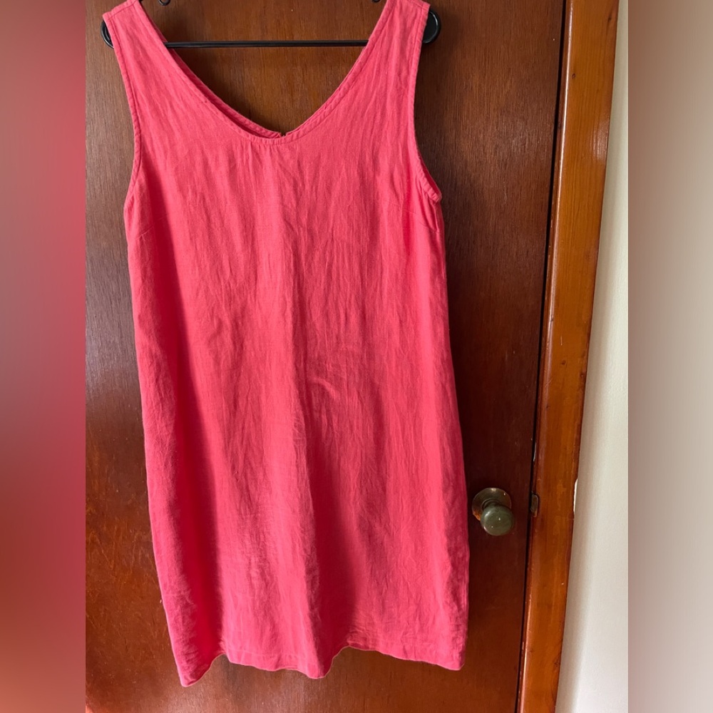 Chicos orange/salmon linen shift